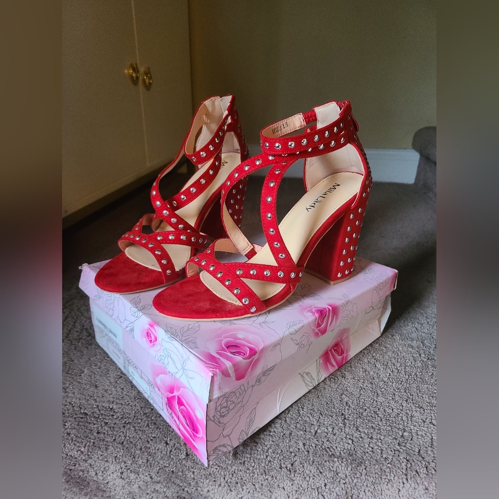 MILA LADY Ursula red heels